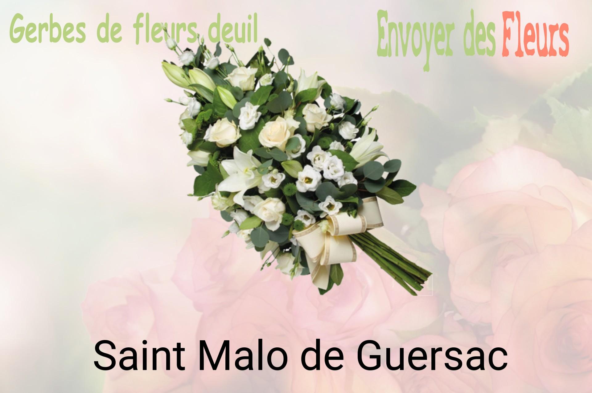 Gerbe de fleurs de deuil livrée à Saint-Malo-de-Guersac
